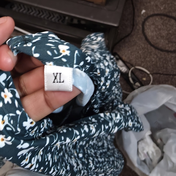 Elegant Blue Floral Women's Dress - Picture 5 of 6